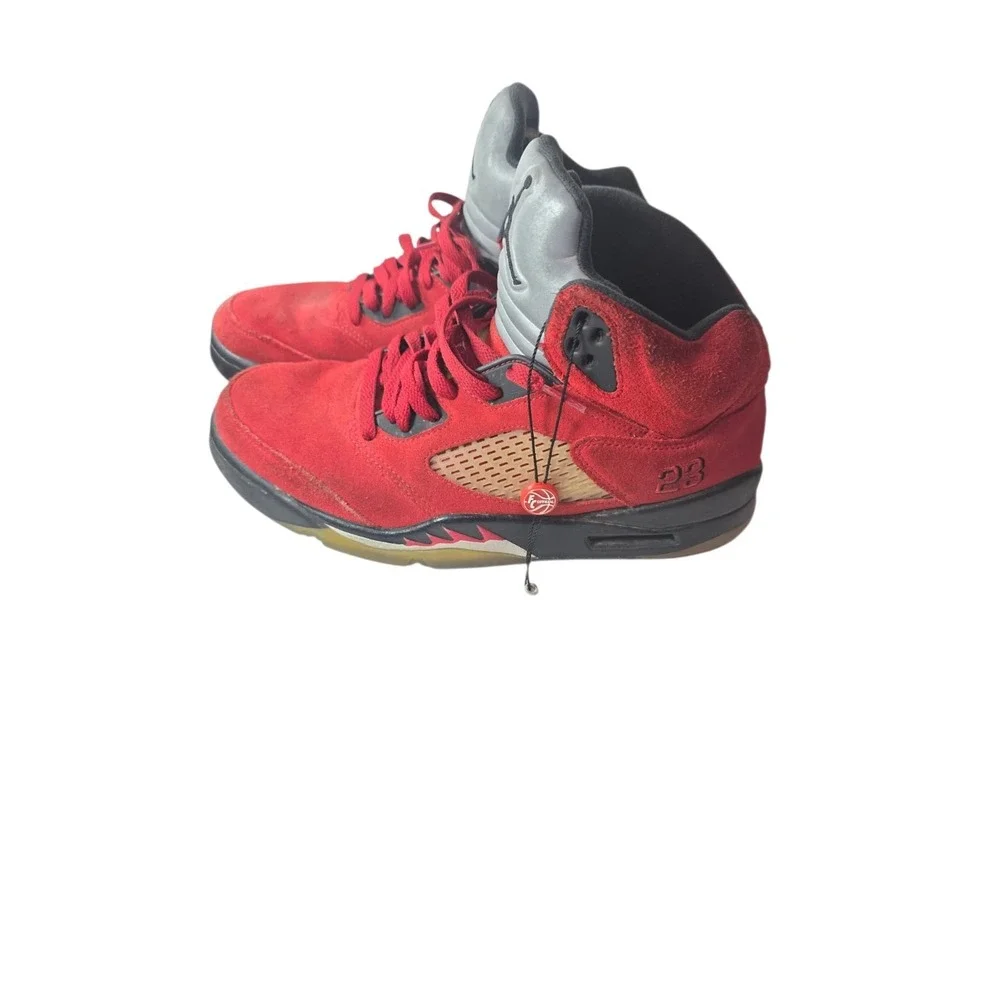 Nike Air Jordan 5 Retro 'Raging Bull' DD0587-600 Size 9.5 Red Suede COA